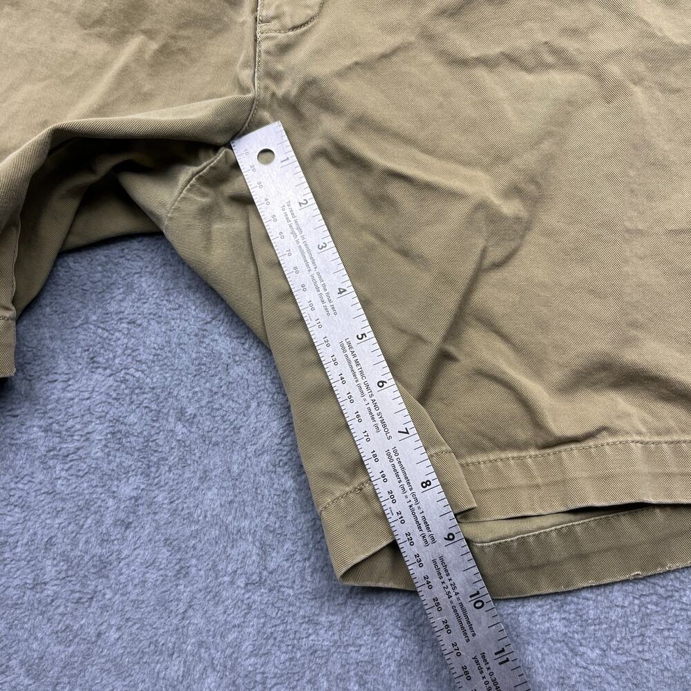 polo ralph lauren shorts mens 40 khaki cotton flat front - Picture 8 of 10